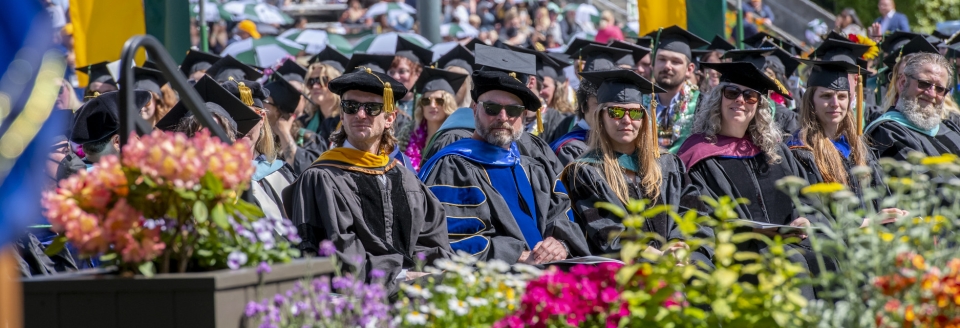 faculty in regalia at commencement